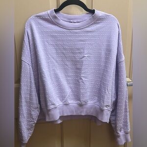Aerie Lilac Polka Dot Sweatshirt